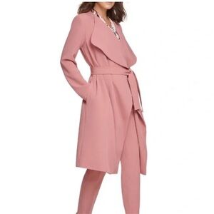 DKNY Pink Barbiecore Trench Coat 10